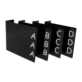 Fiction Acrylic Collection Divider Starter Pack (double-sided) (Black)