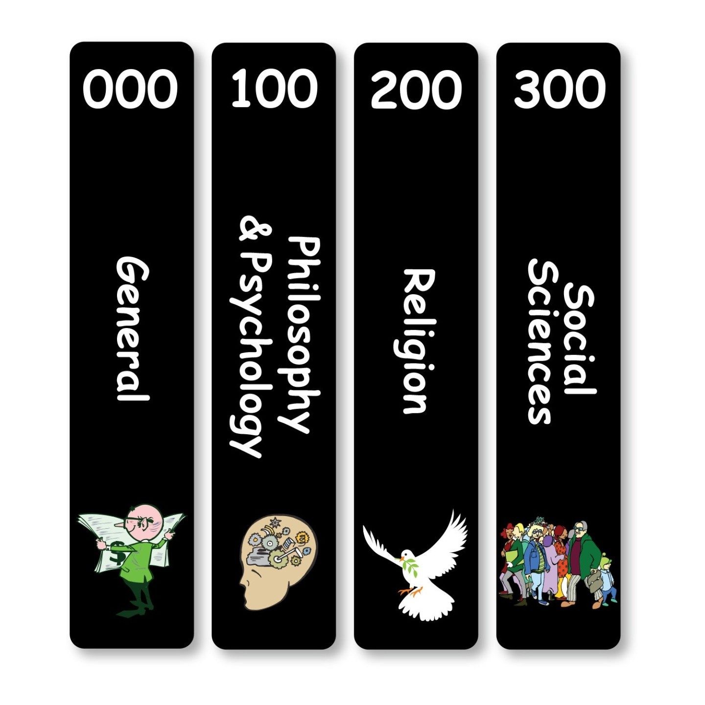 Junior Expanded Non Fiction Slimline Divider Starter Pack (Black)