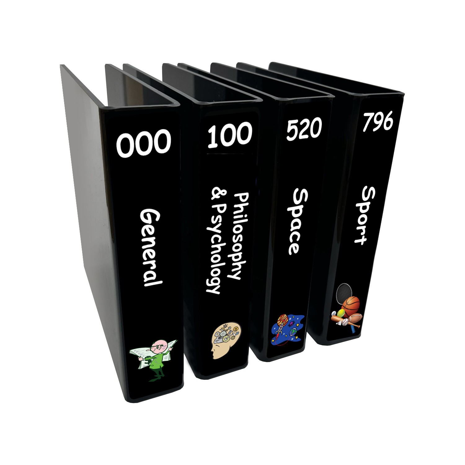 Junior Expanded Non Fiction Slimline Divider Starter Pack 250mm x 250mm (Black)