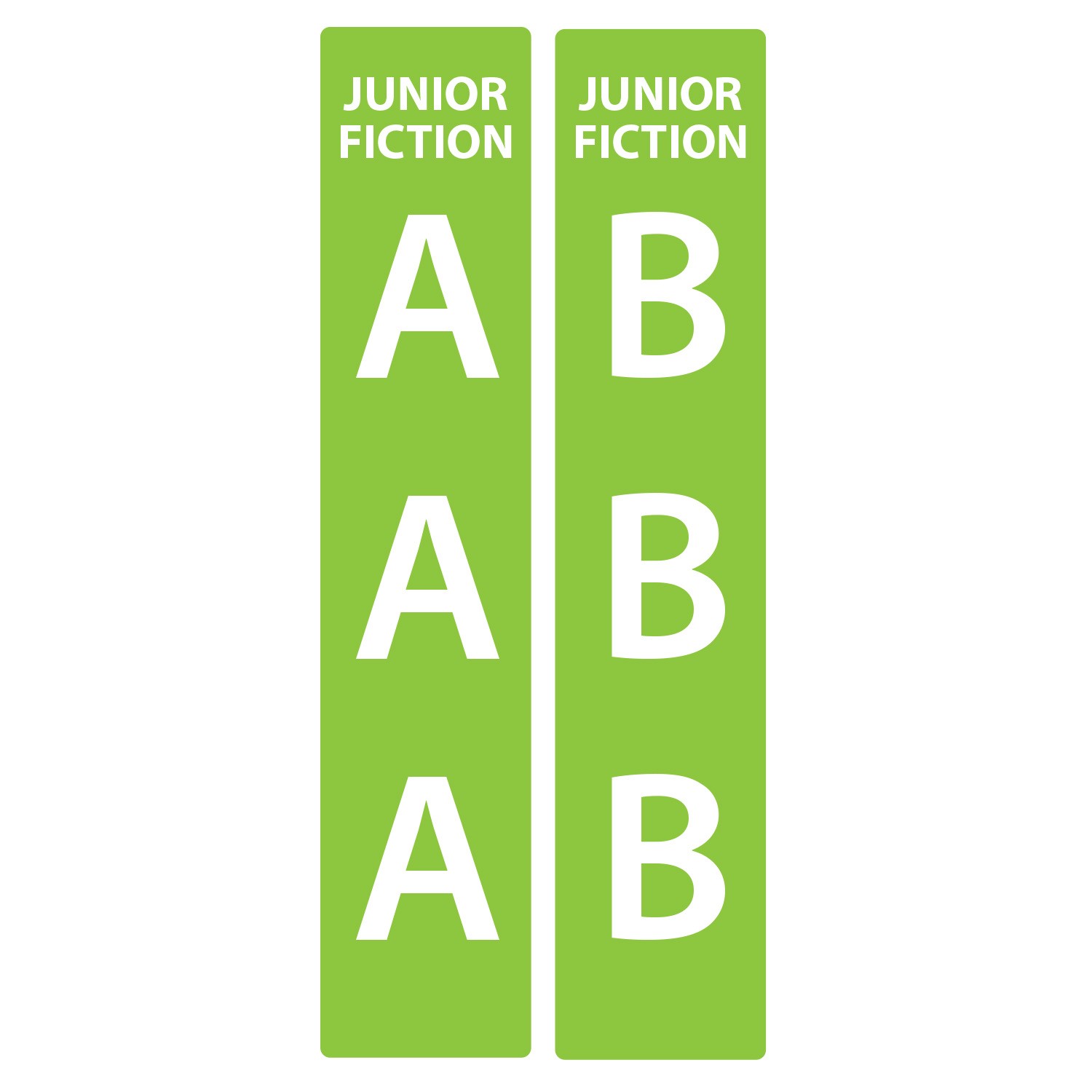 Junior Fiction (Title) Slim Sticky Back Signs 250mm (h)