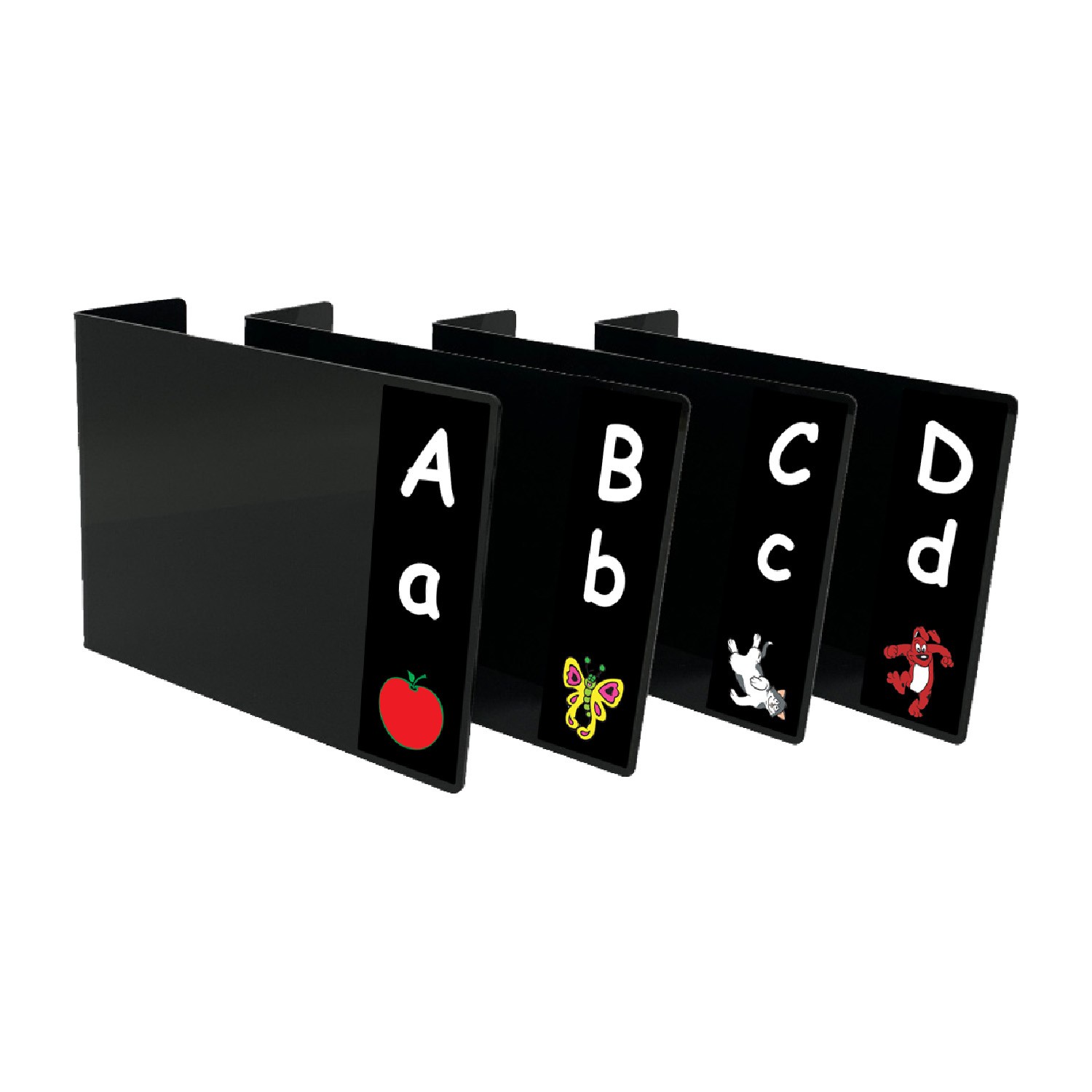 Junior Fiction Acrylic Collection Divider Starter Pack (double-sided) (Black)