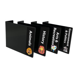 Junior Non Fiction Genre Acrylic Collection Divider Starter Pack (Black)