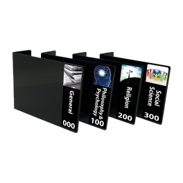 Senior Basic Non Fiction Acrylic Collection Divider Starter Pack (double-sided) (Black)