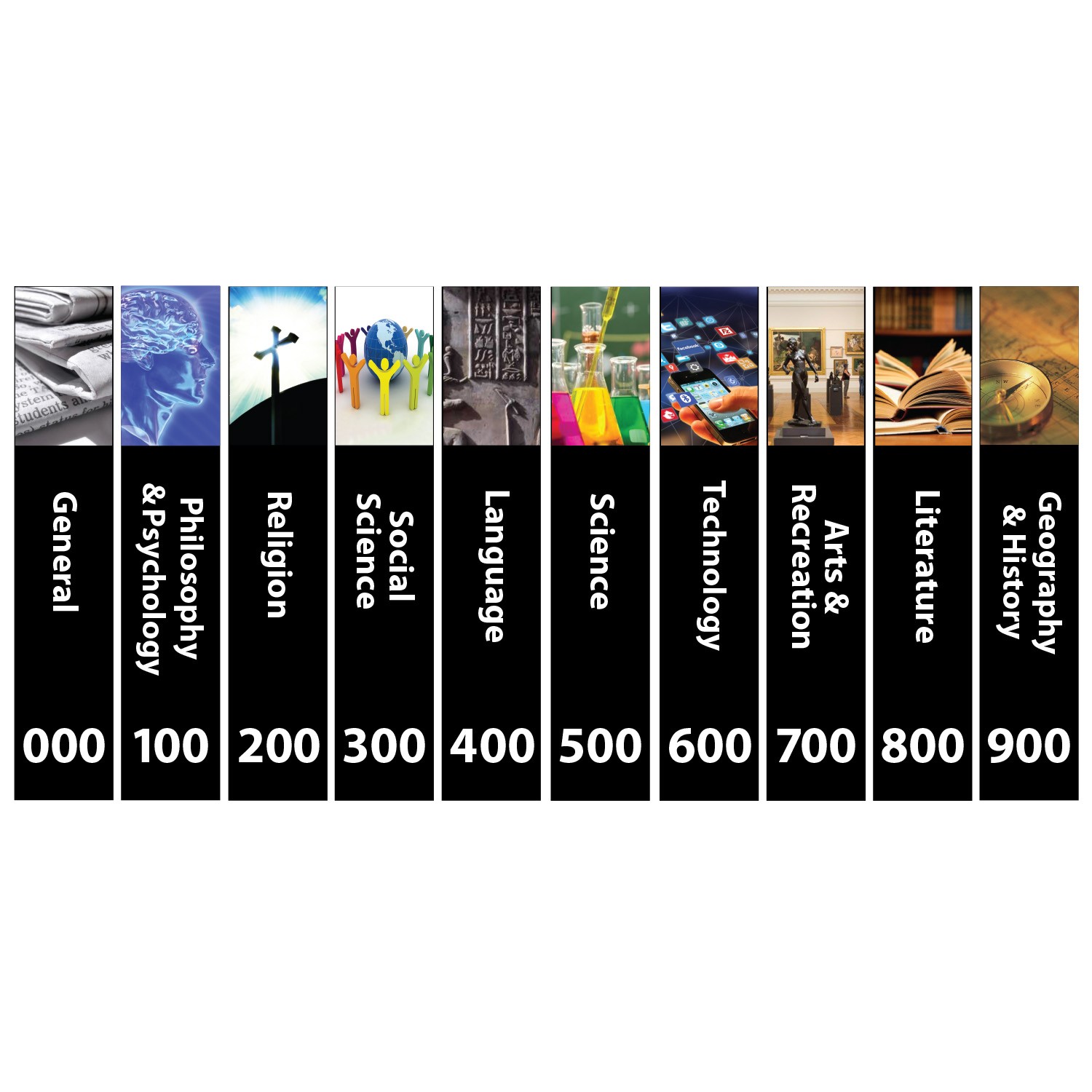 Senior Basic Non Fiction Slim Sticky Back Signs Design 6 250mm (h)