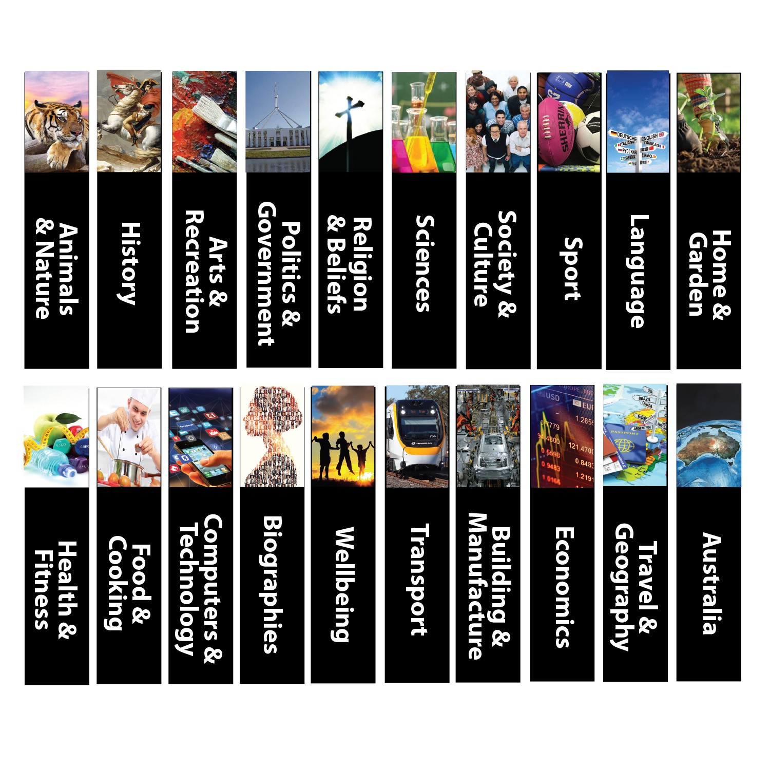 Senior Non Fiction Genre Slimline Divider Starter Pack 200mm