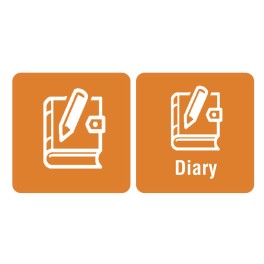 100 Icon Diary Spine Labels