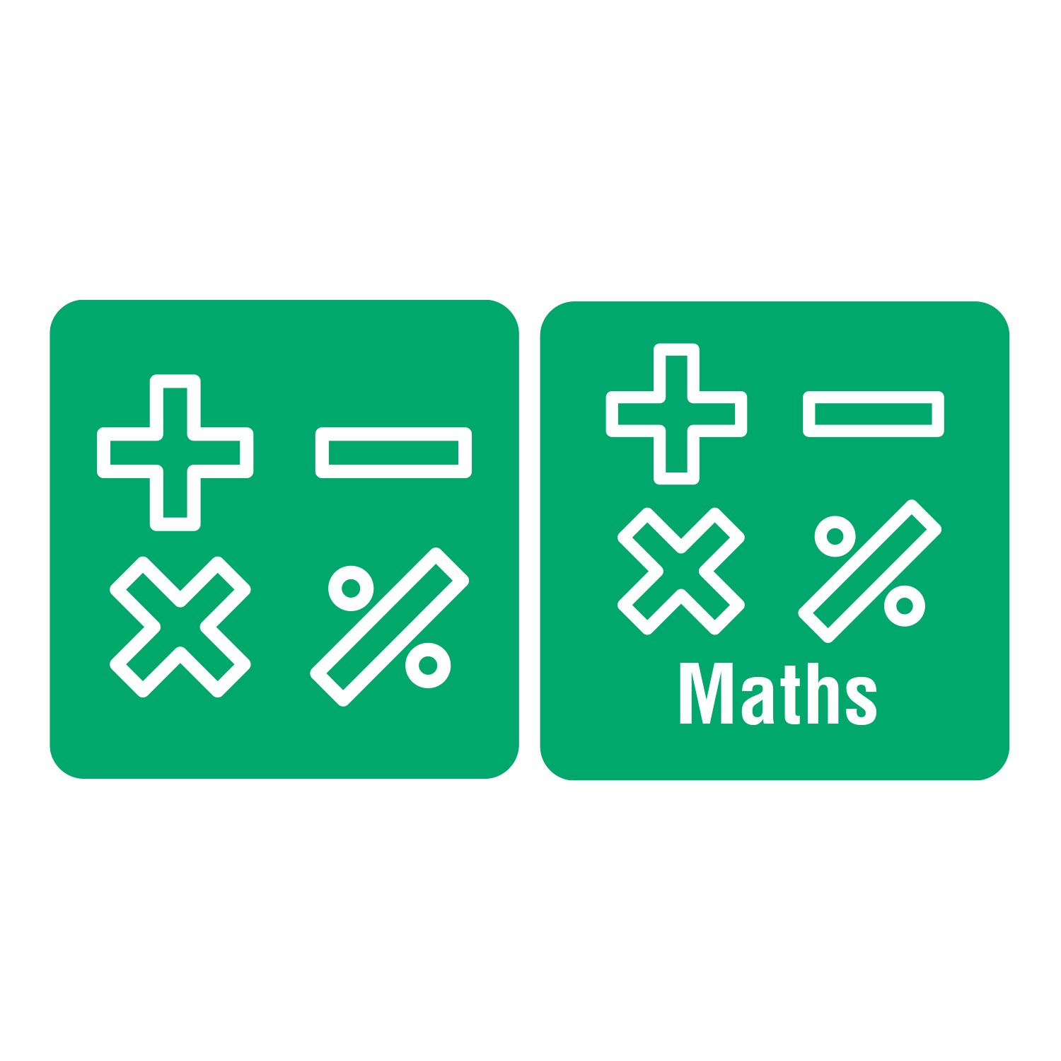 100 Icon Maths Spine Labels