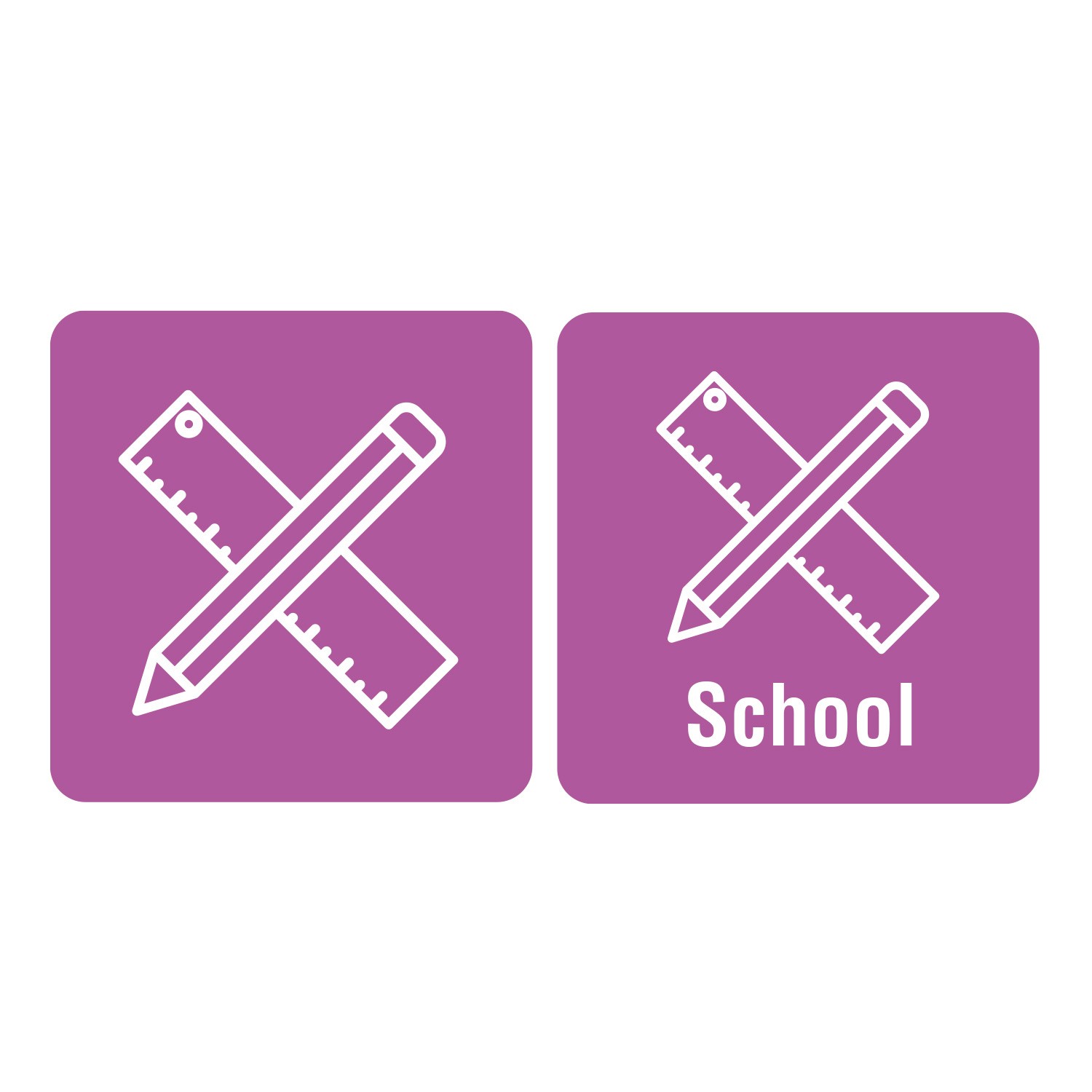 100 Icon School Spine Labels