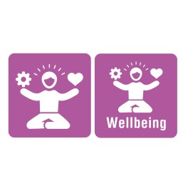 100 Icon Wellbeing Spine Labels