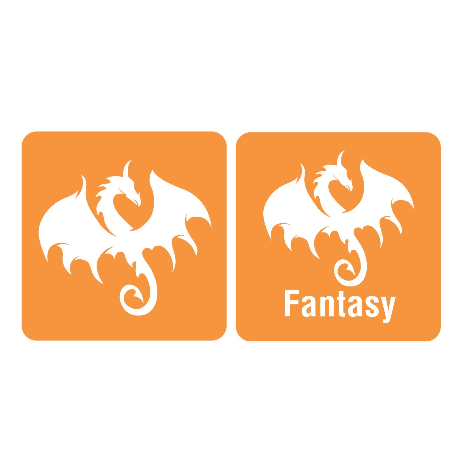 100 Icon Fantasy Spine Labels