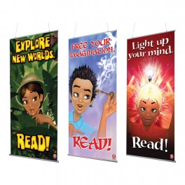 Reading Rewards Indoor Banners Set 1 720mm x 1440mm & Hanging