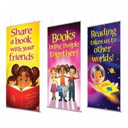 Reading Rewards Indoor Banners Set 2 720mm x 1440mm & Hanging