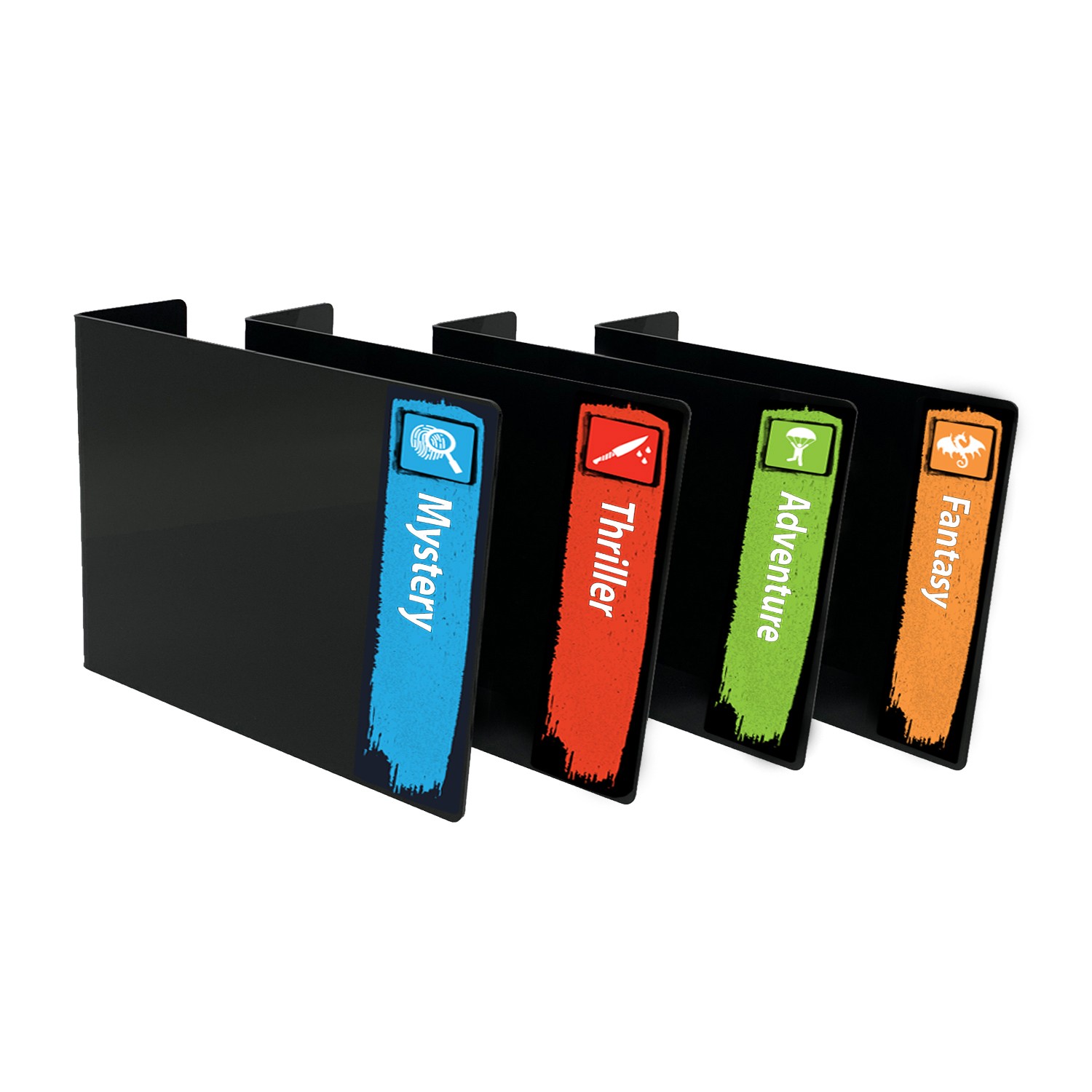 Icon Genre Acrylic Collection Divider Starter Pack (single-sided) (Black)