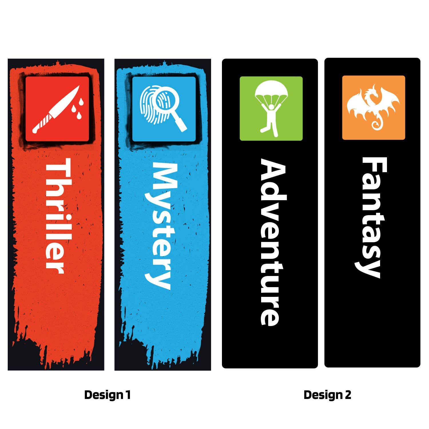 Icon Genre Acrylic Collection Divider Starter Pack (single-sided) (Black)