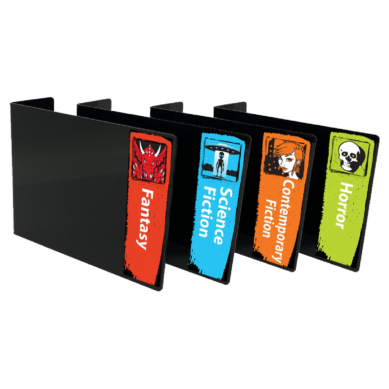 Senior Genre Acrylic Collection Divider Starter Pack (single-sided) (Black)