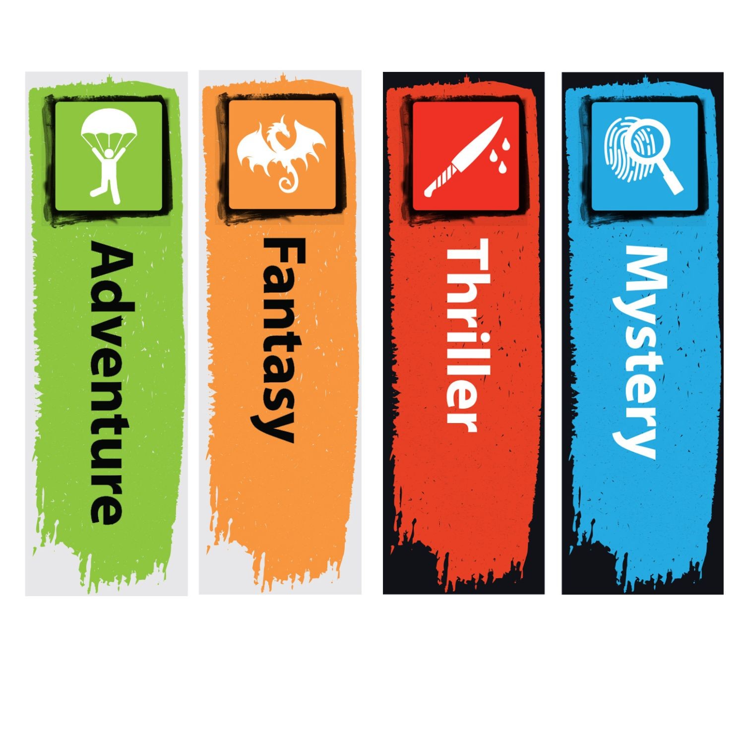 Icon Genre Sticky Back Signs (25) (Design 1)