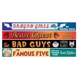 Book Spine Wall Graphics Set 5 - 2000 x 145mm