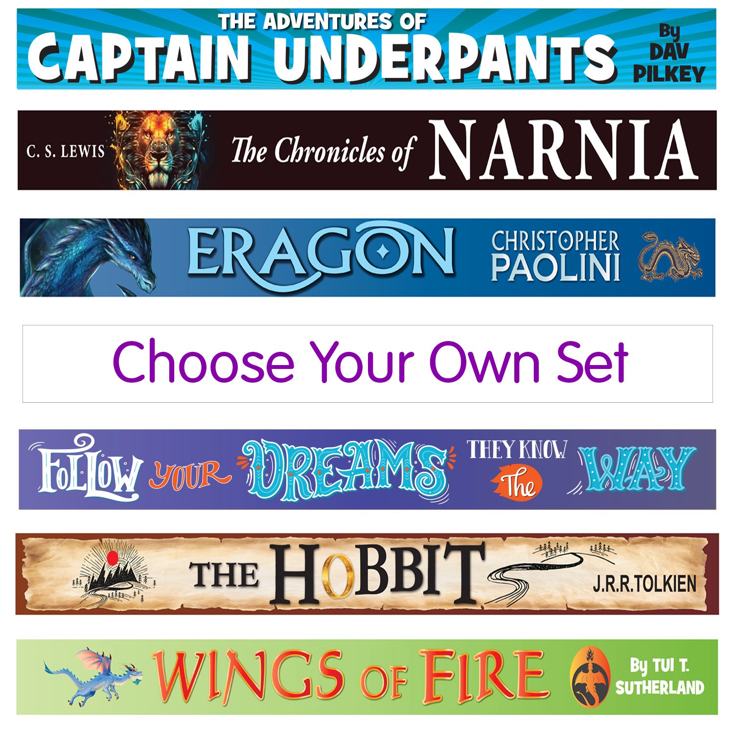 Book Spine Wall Graphics (Custom Selection)