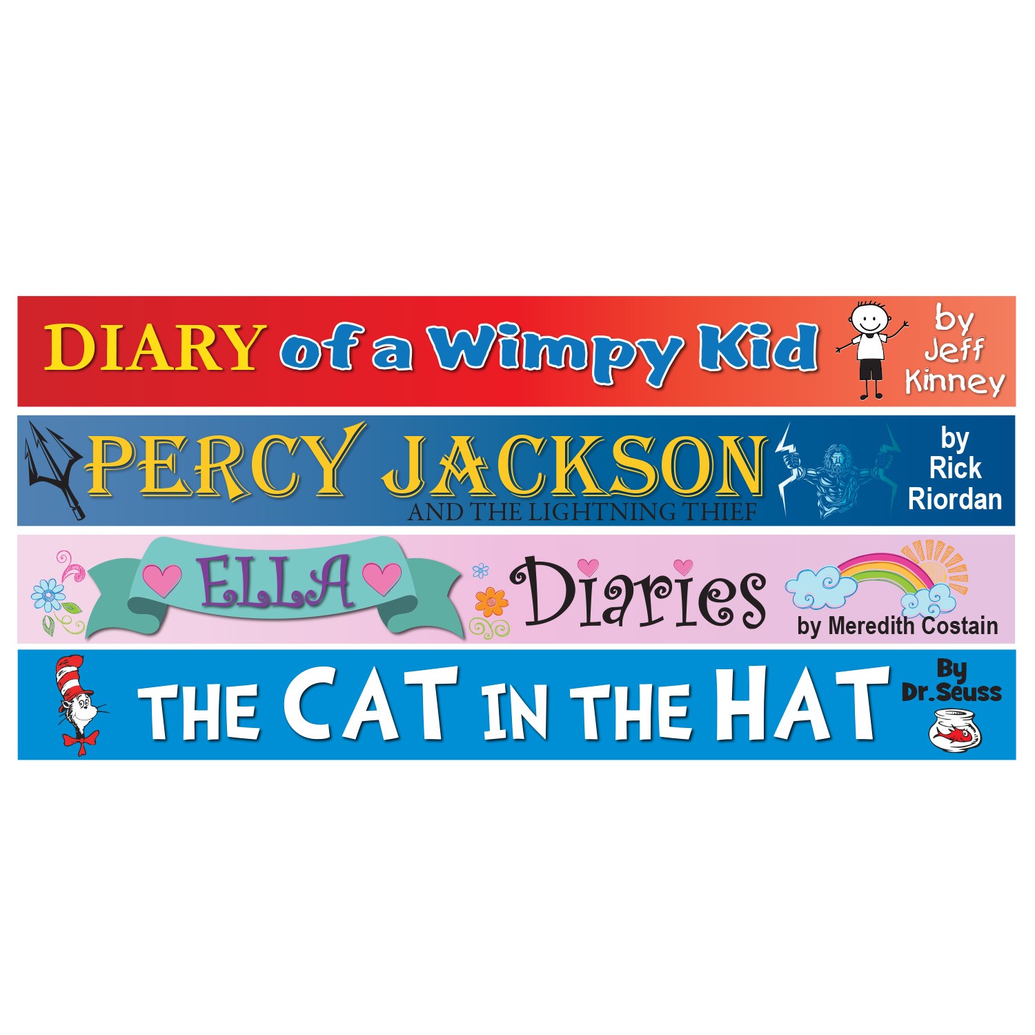 Book Spine Wall Graphics (Custom Selection)