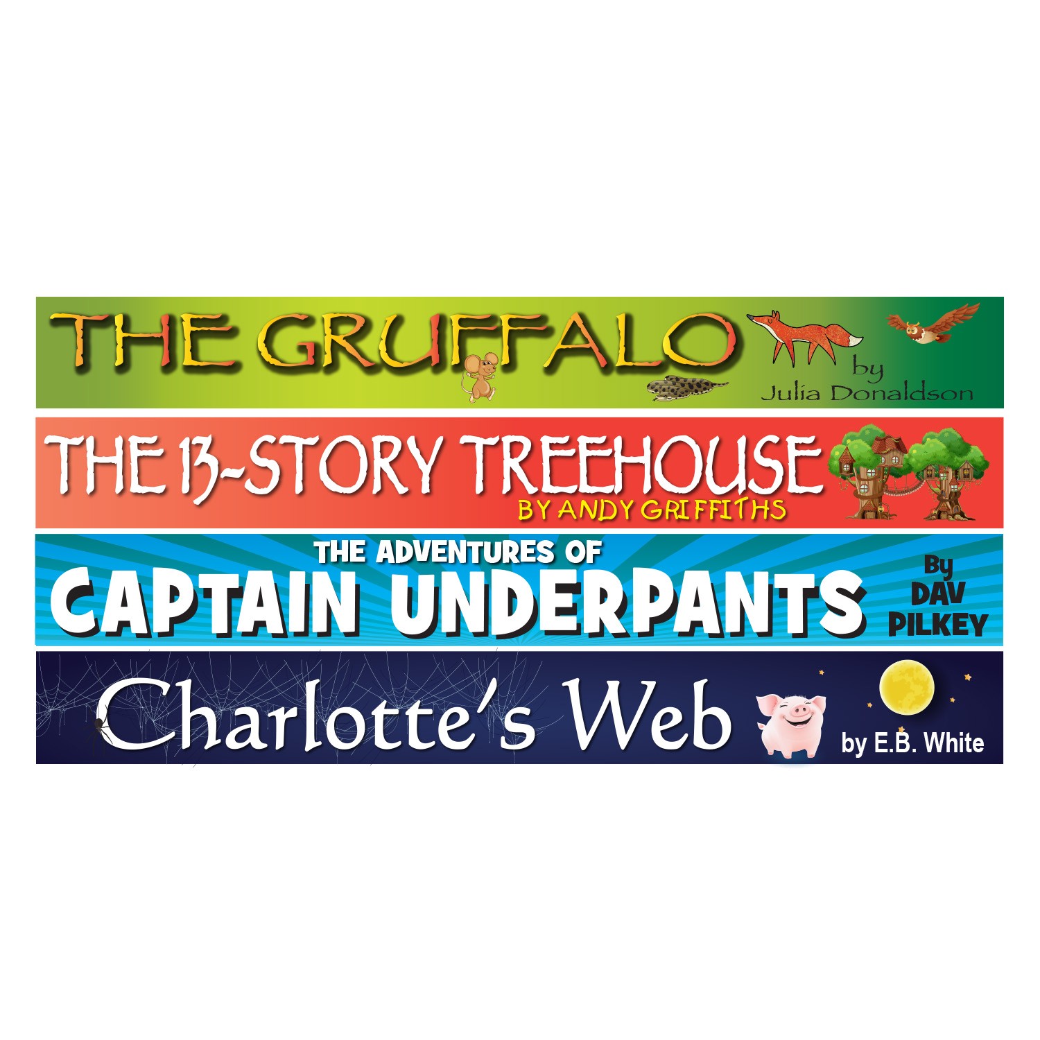Book Spine Wall Graphics (Custom Selection) - 2000 x 145mm