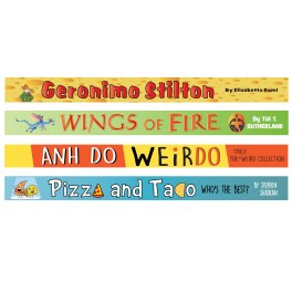Book Spine Wall Graphics Set 6 - 1500 x 145mm