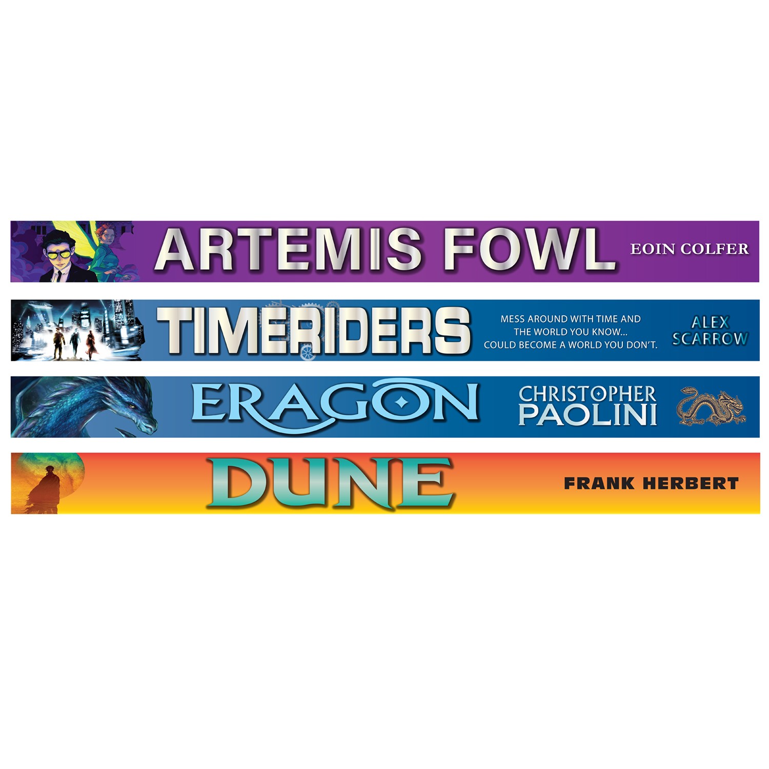Book Spine Wall Graphics Set 3 (Senior) - 2000 x 145mm