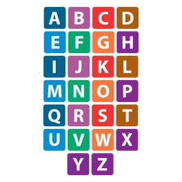 100 Alphabet Spine Labels (Individual Letters)