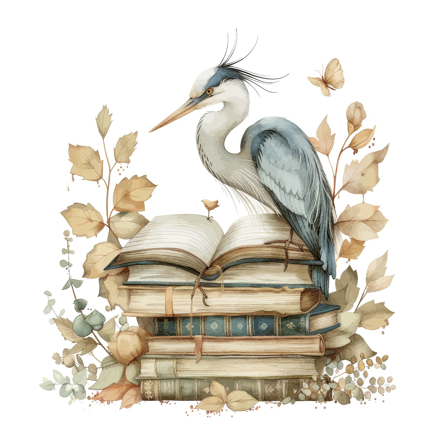 Reading Animals Transparent Window Graphics Set 4