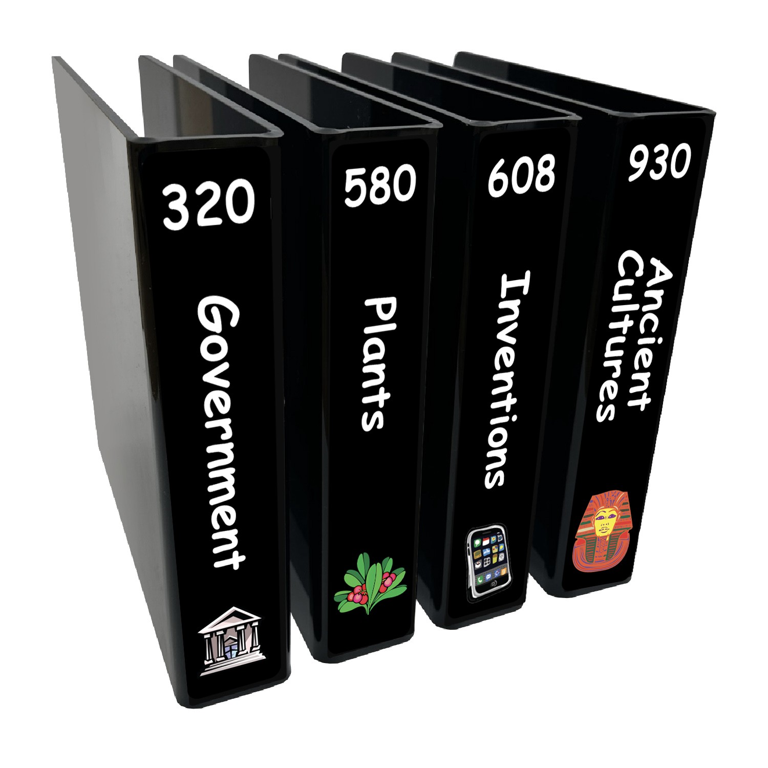 Junior Expanded Non Fiction Slimline Divider Pack Set 2 250mm x 250mm (Black)