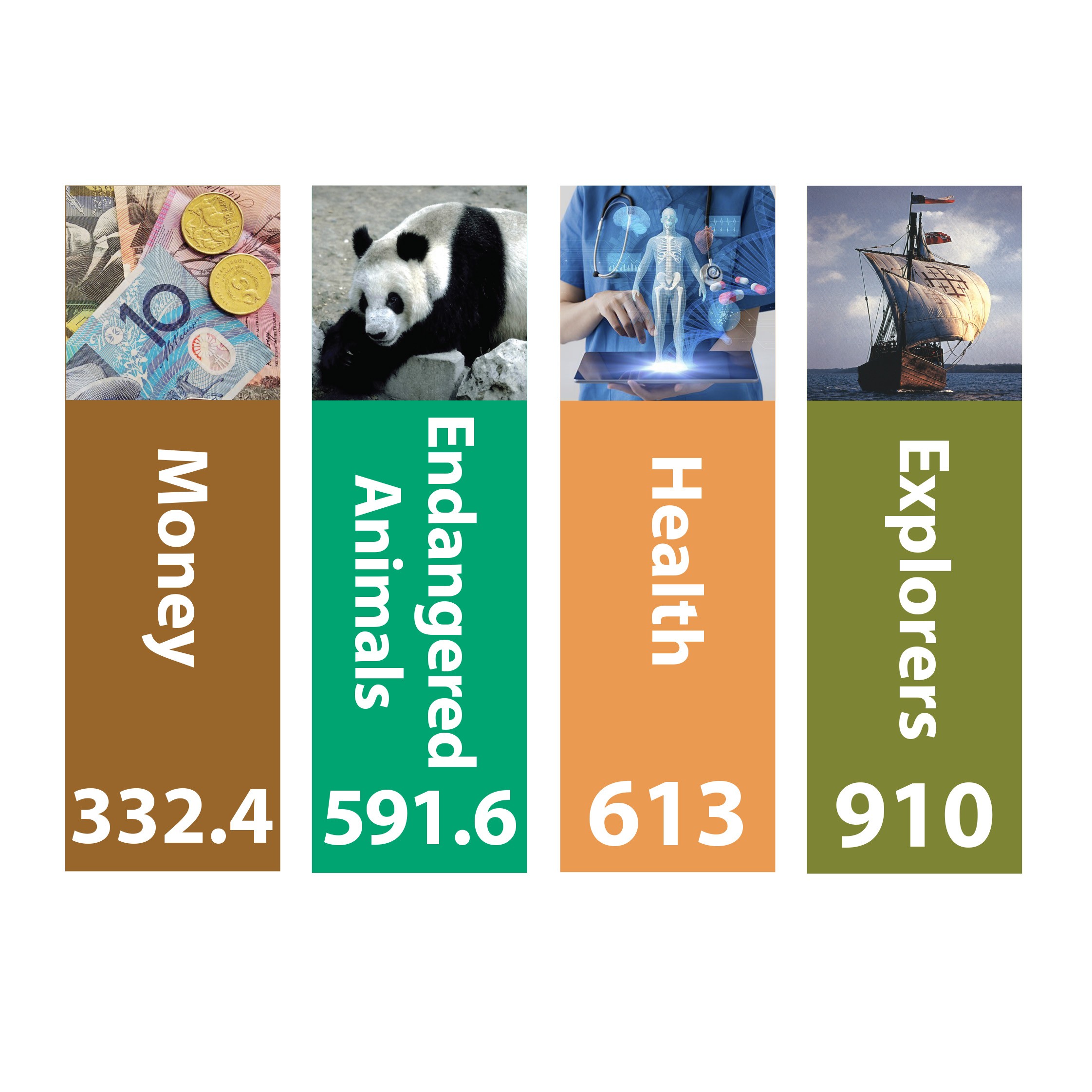 Senior Expanded Non Fiction Sticky Back Signs Set 4 Design 5