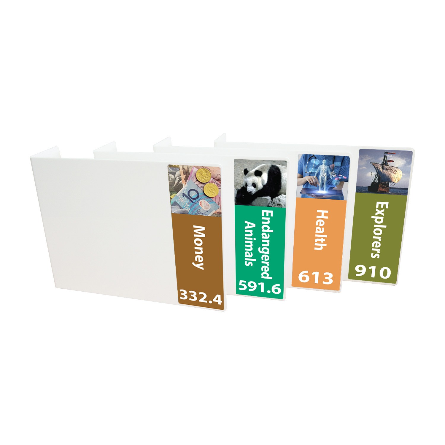 Senior Expanded Non Fiction Acrylic Collection Divider Pack Set 4 (single-sided)