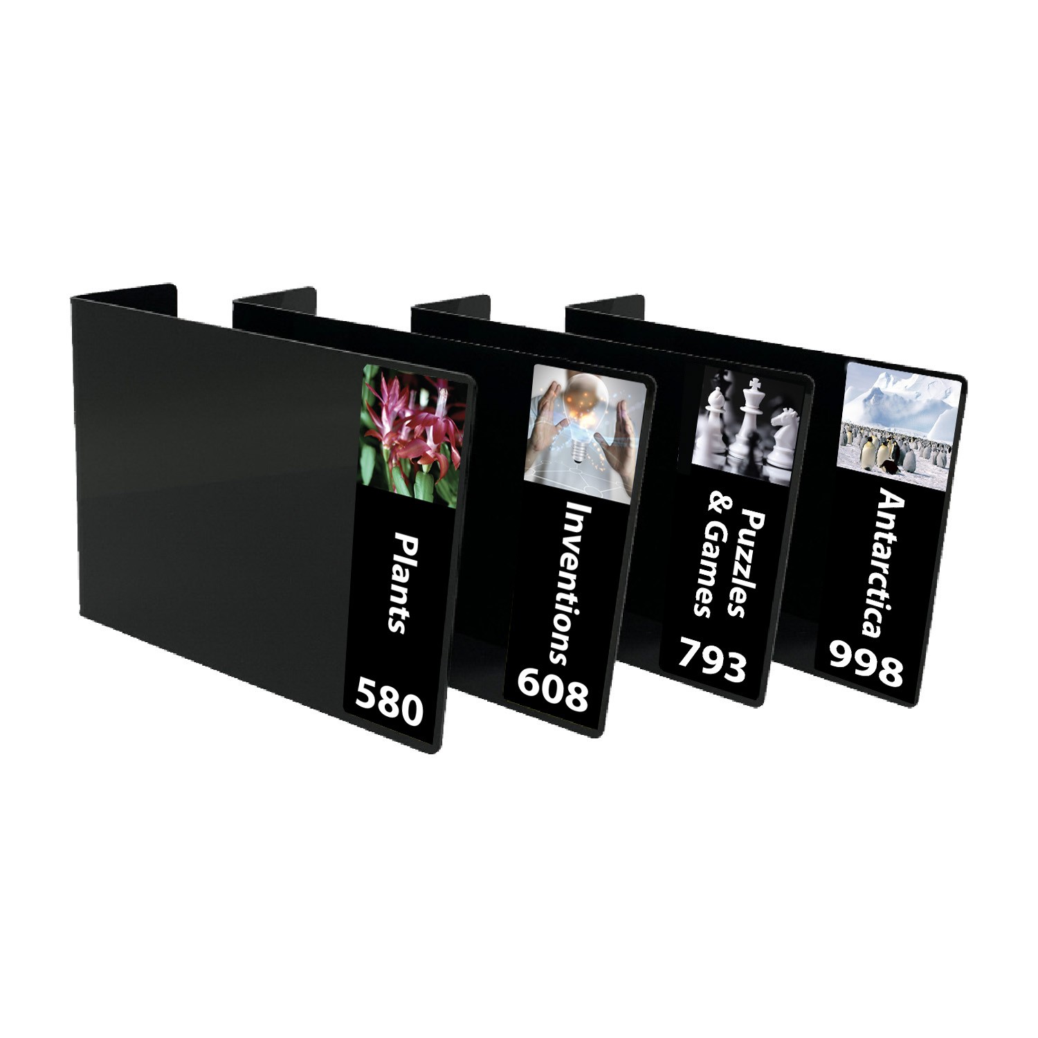 Senior Expanded Non Fiction Acrylic Collection Divider Pack Set 2 (Black)