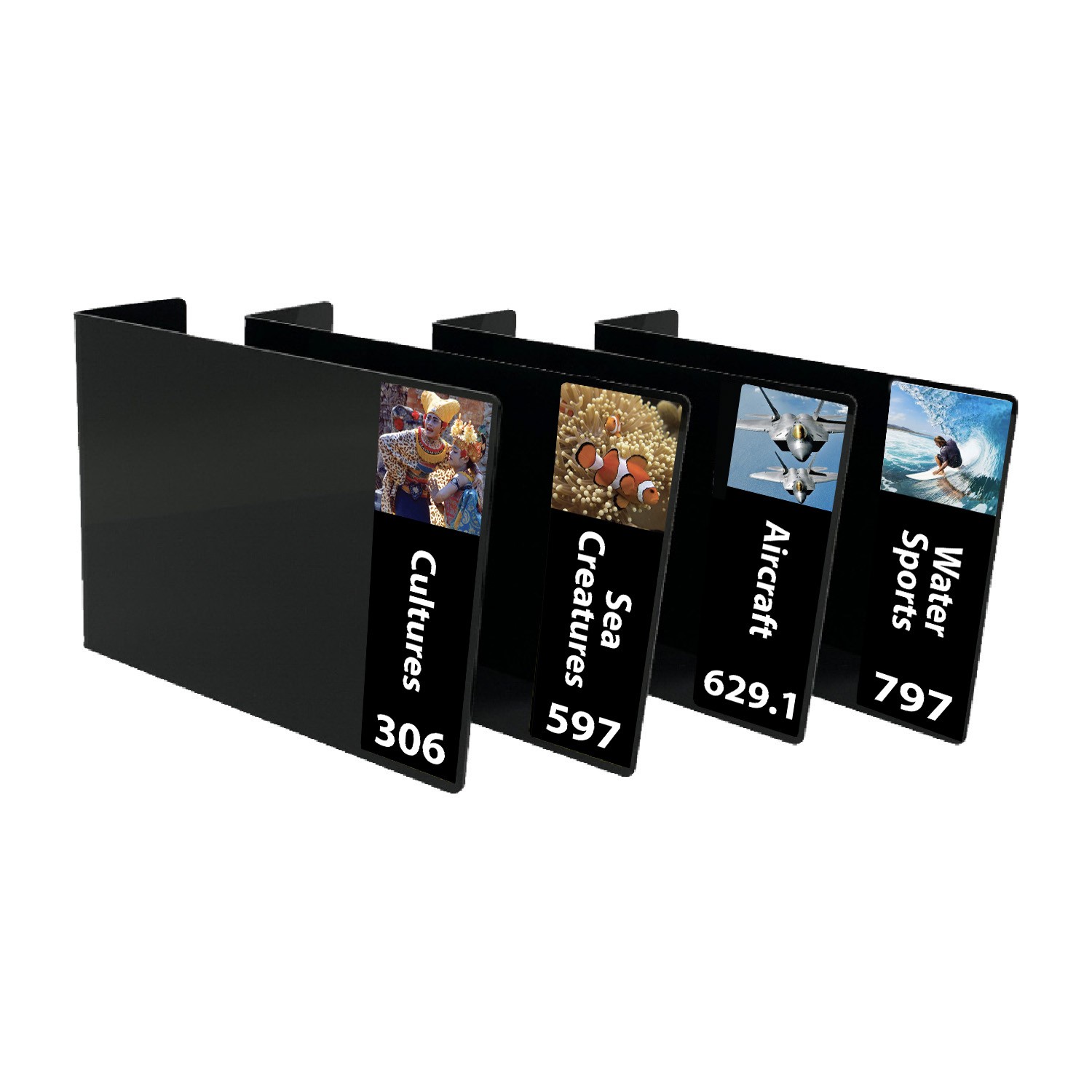 Senior Expanded Non Fiction Acrylic Collection Divider Pack Set 3 (Black)