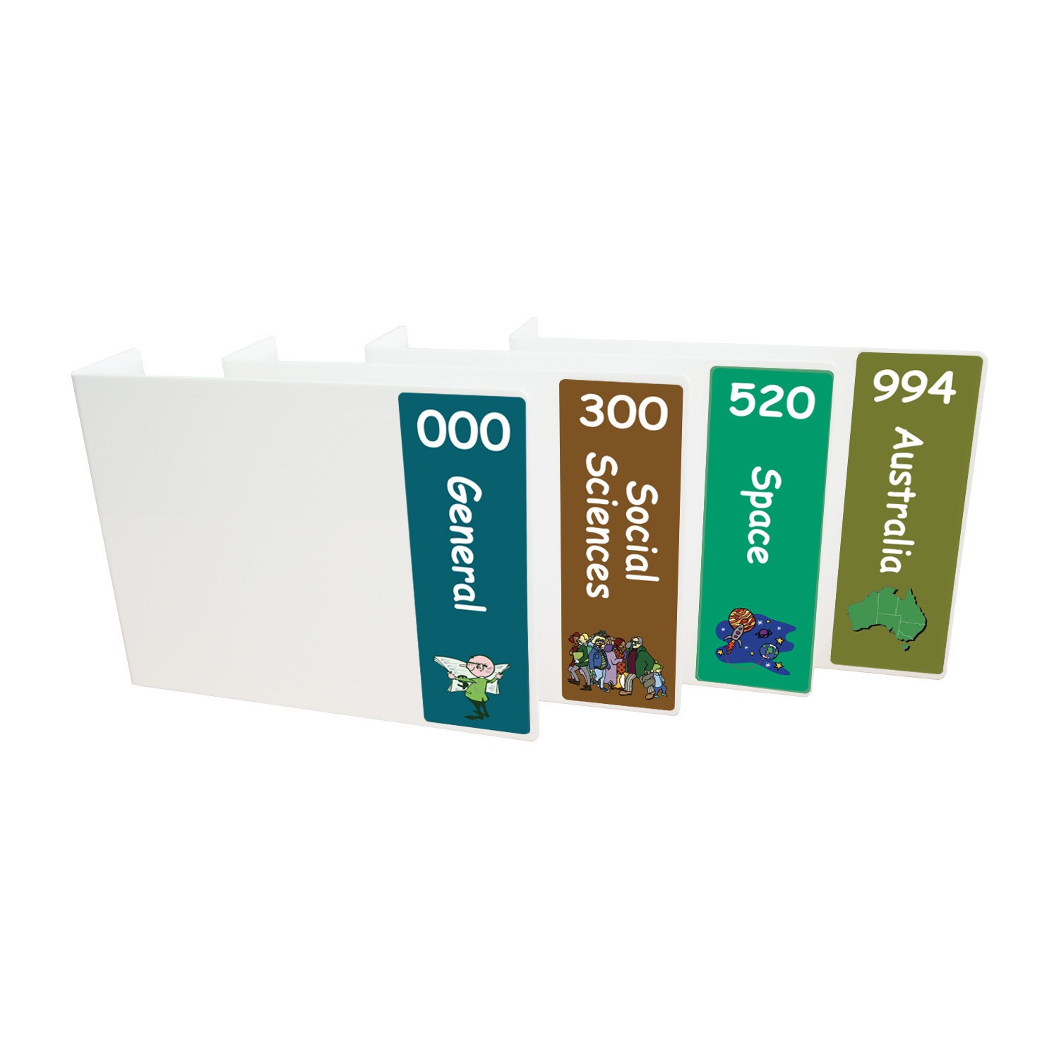 Junior Expanded Non Fiction Acrylic Collection Divider Starter Pack (single-sided)