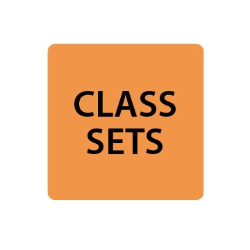 Fluoro Orange Class Sets Spine Labels