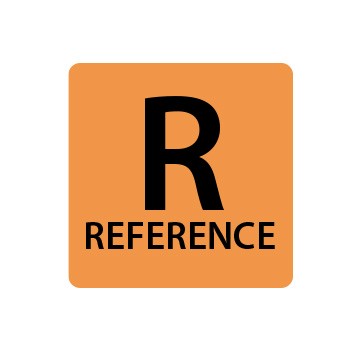 Fluoro Orange R Reference Spine Labels