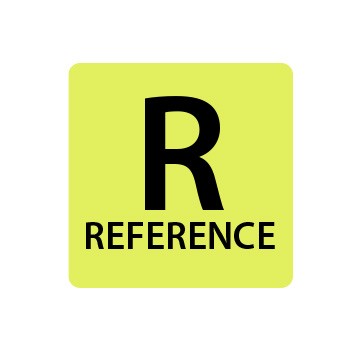 Fluoro Yellow R Reference Spine Labels