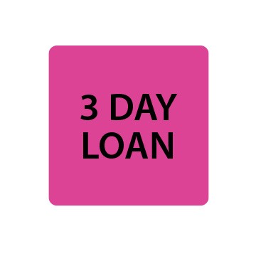Fluoro Pink 3 Day Loan Spine Labels