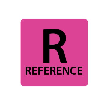 Fluoro Pink R Reference Spine Labels