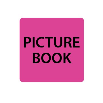 Fluoro Pink Picture Book Spine Labels