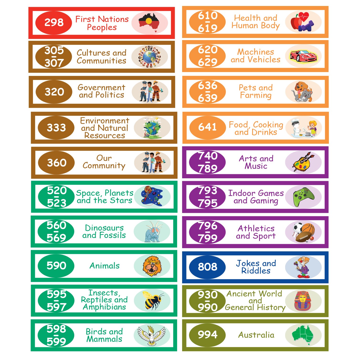 Expanded Non Fiction Front Facing Stickers