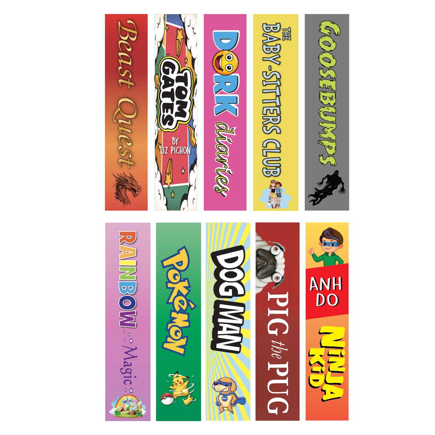 Junior Series Set 2 Slim Sticky Back Signs