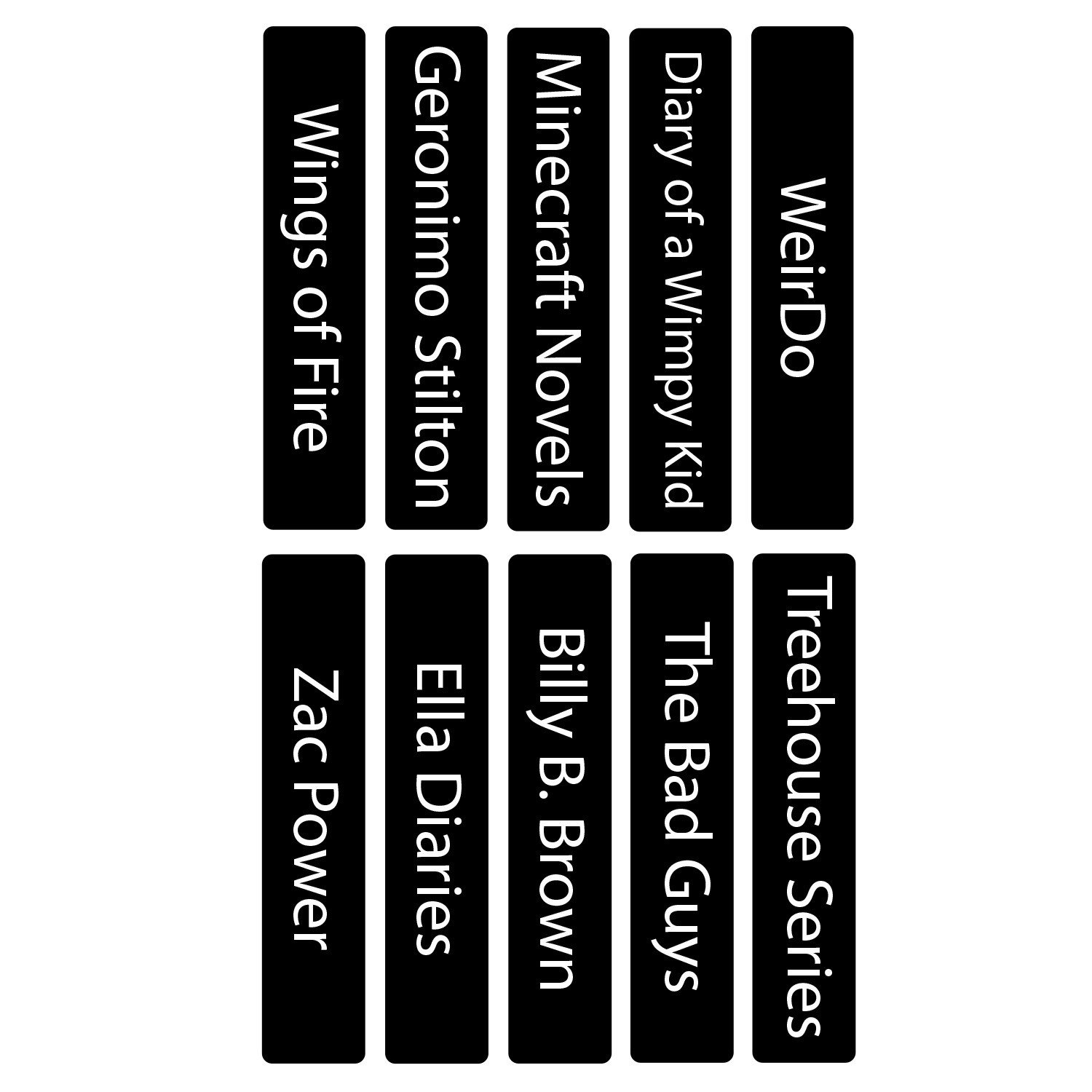 Junior Series Set 1 Text Only Slimline Divider Pack 250mm