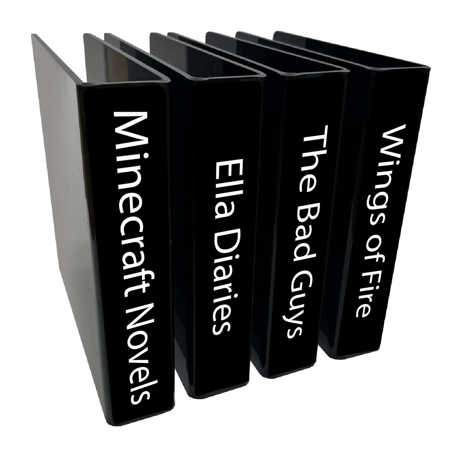 Junior Series Set 1 Text Only Slimline Divider Pack 250mm x 250mm (Black)