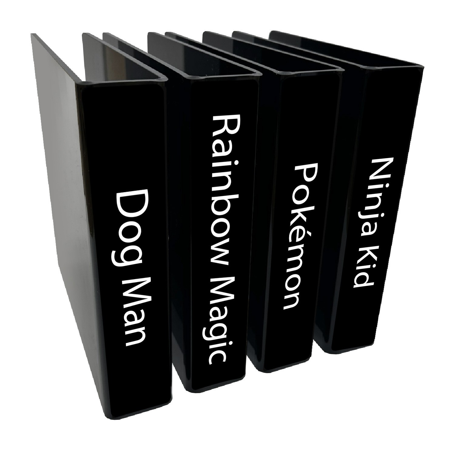 Junior Series Set 2 Text Only Slimline Divider Pack 250mm (Black)