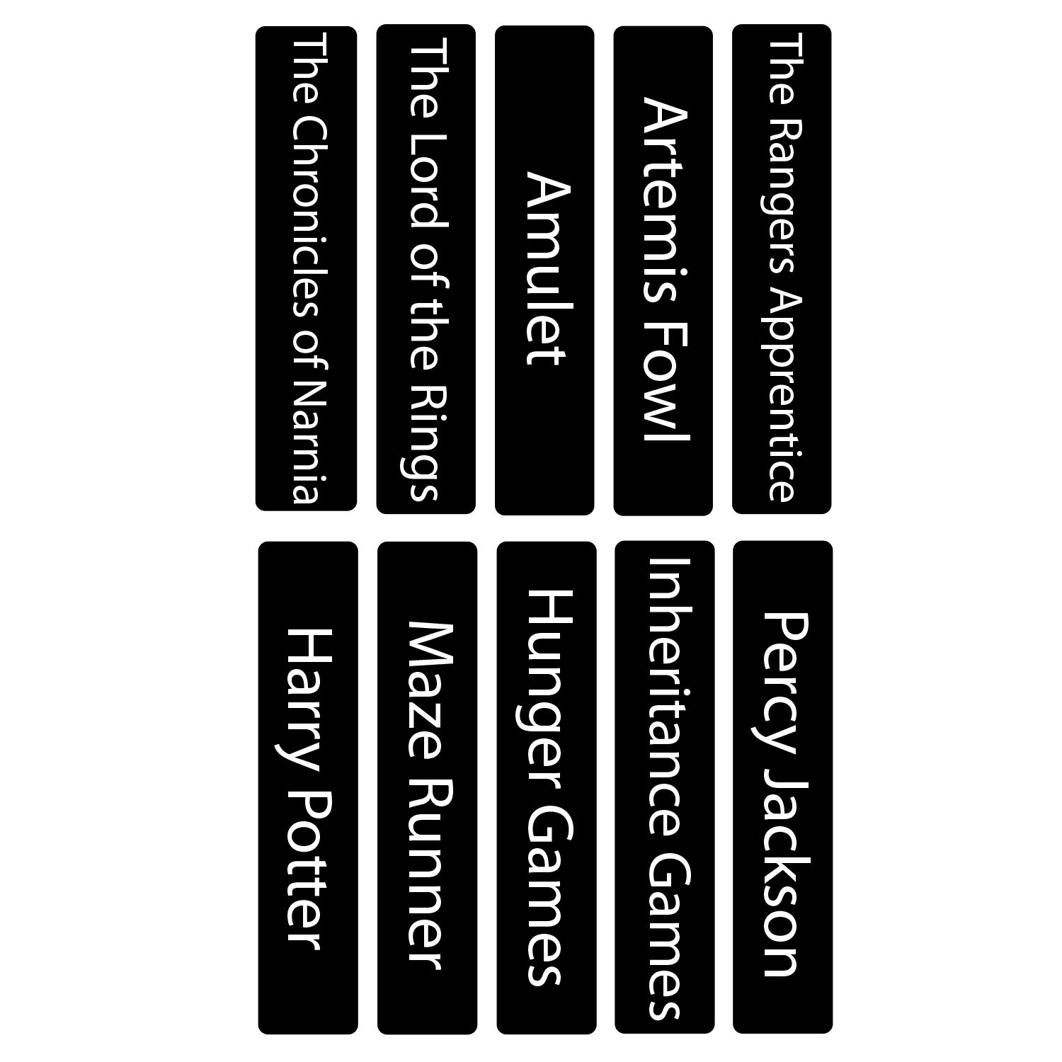 Senior Series Set 1 Text Only Slimline Divider Pack (Black)
