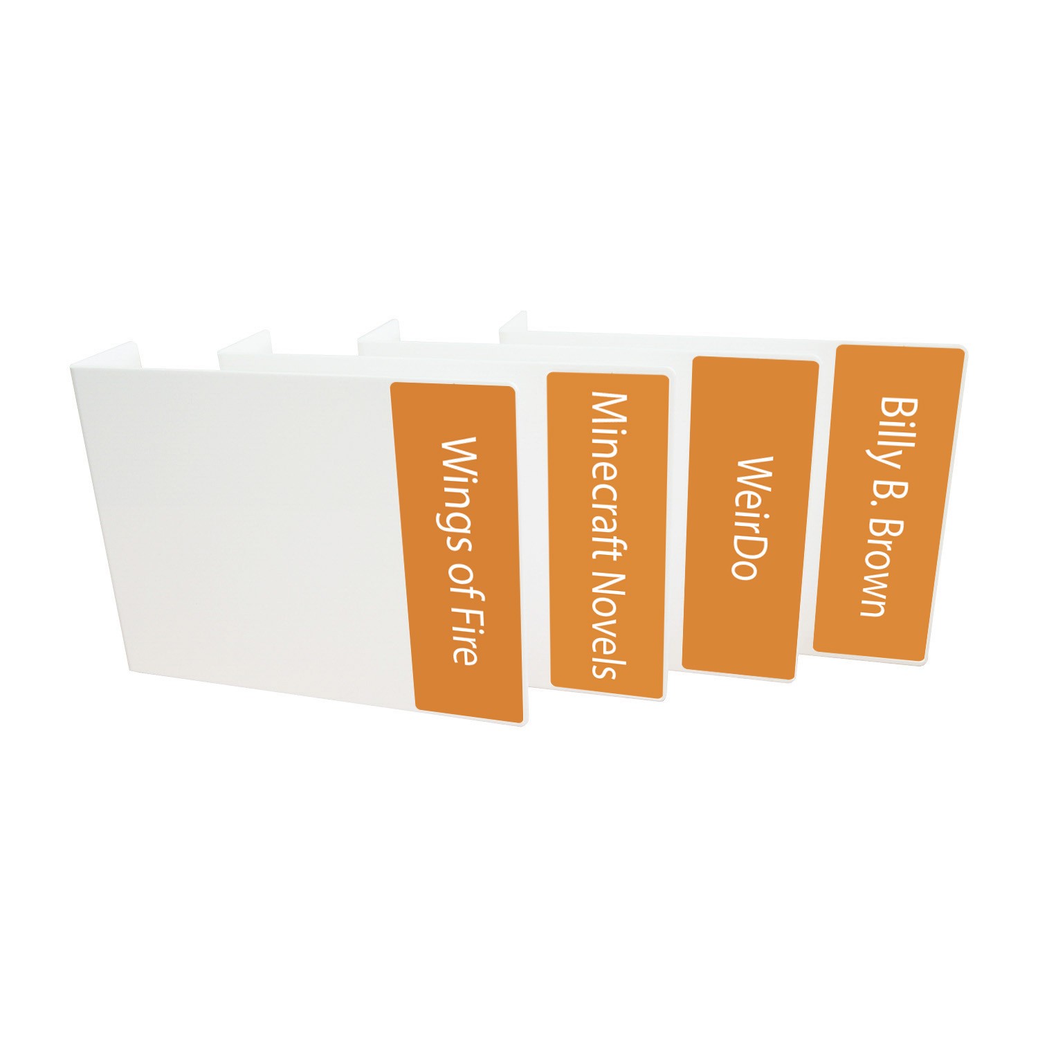 Junior Series Set 1 Text Only Acrylic Collection Divider Pack (single-sided)