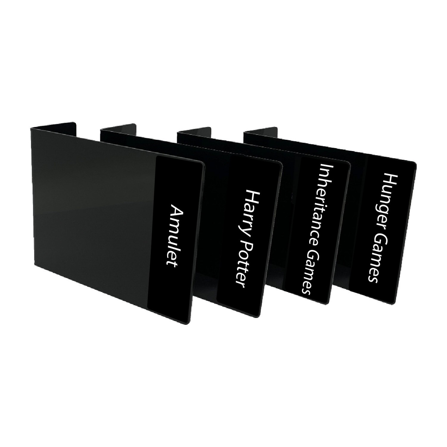 Senior Series Set 1 Text Only Acrylic Collection Divider Pack (single-sided) (Black)