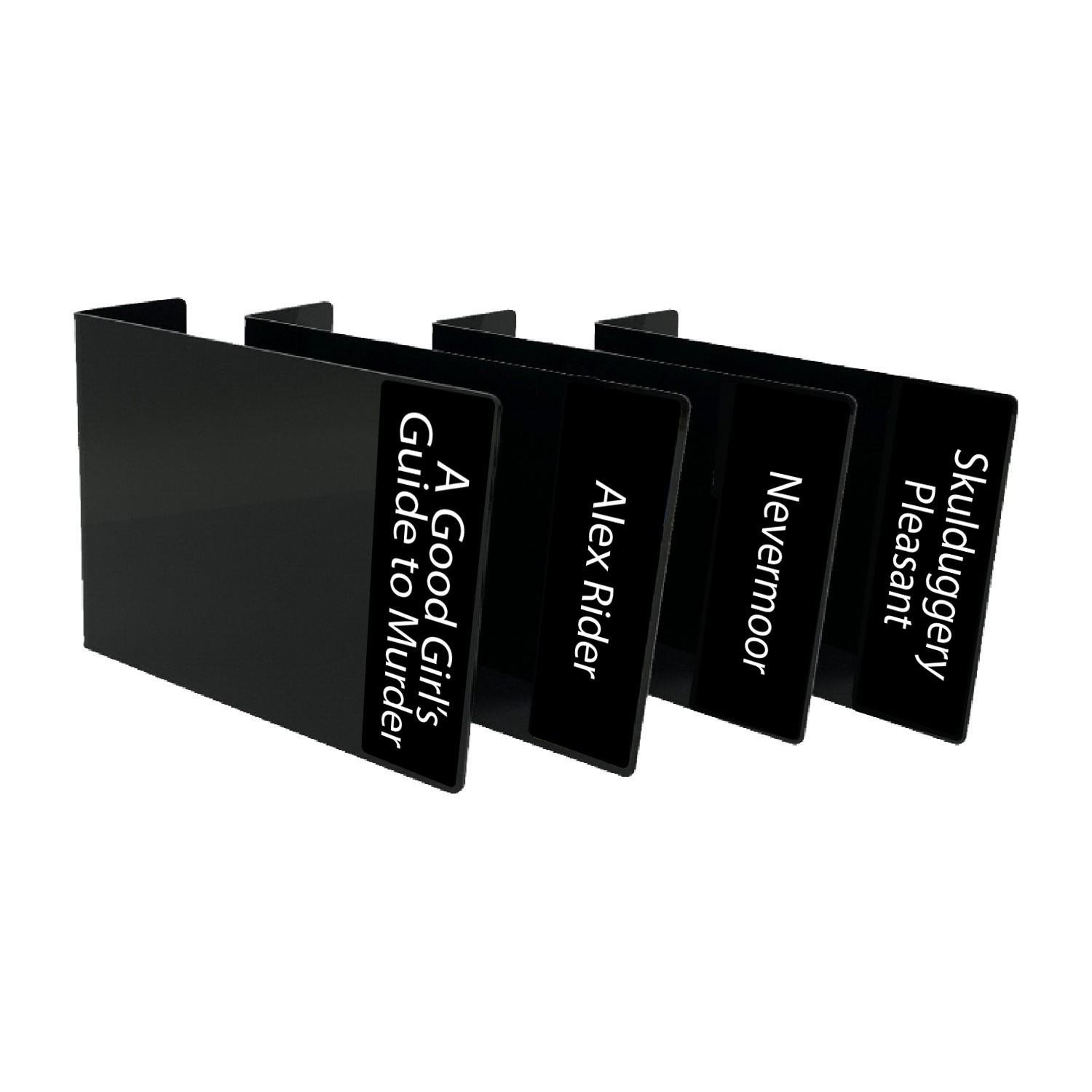 Senior Series Set 2 Text Only Acrylic Collection Divider Pack (single-sided) (Black)