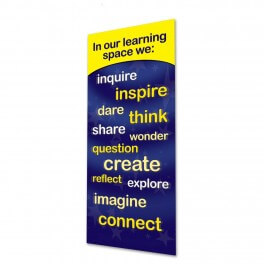 Our Learning Space Indoor Banner 720mm x 1440mm  (Yellow)
